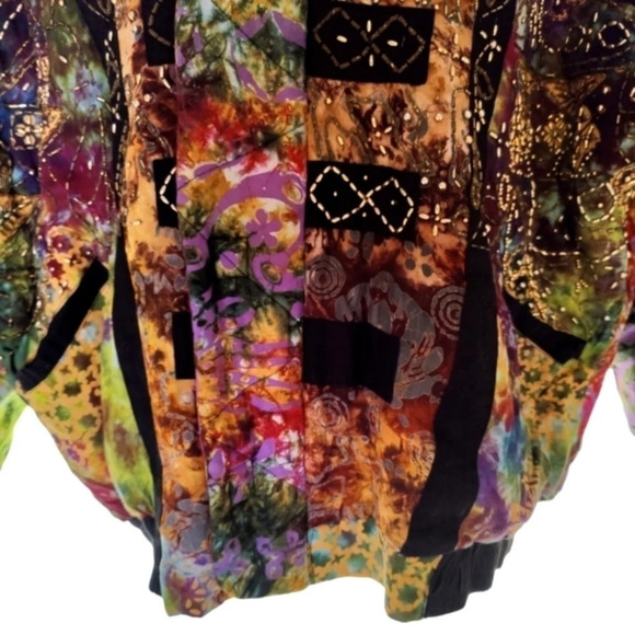 Exquisite Batik Beaded Jacket EUC ❤️ - Picture 7 of 16